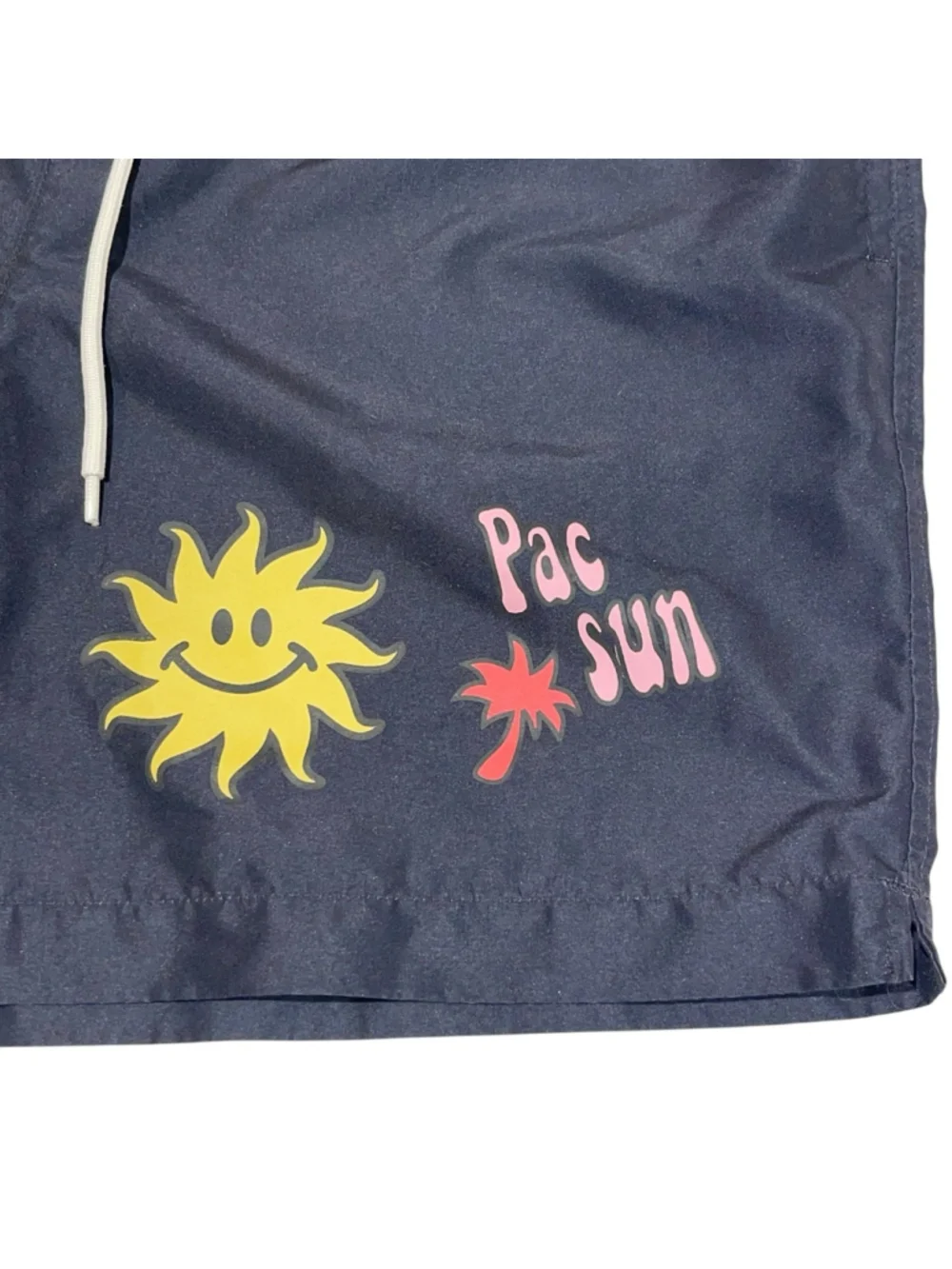 PacSun Boys Recycled Good Luck Swim Trunks Mushrooms, Pepper, Sunburst Sz M Pool